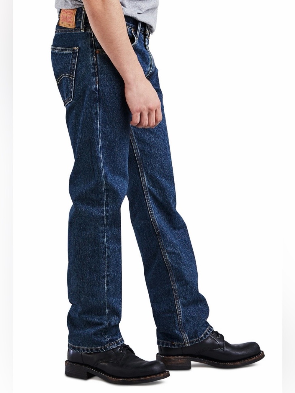 Levi's Men's 505 Relaxed Straight Jeans in Dark Blue, 33x30